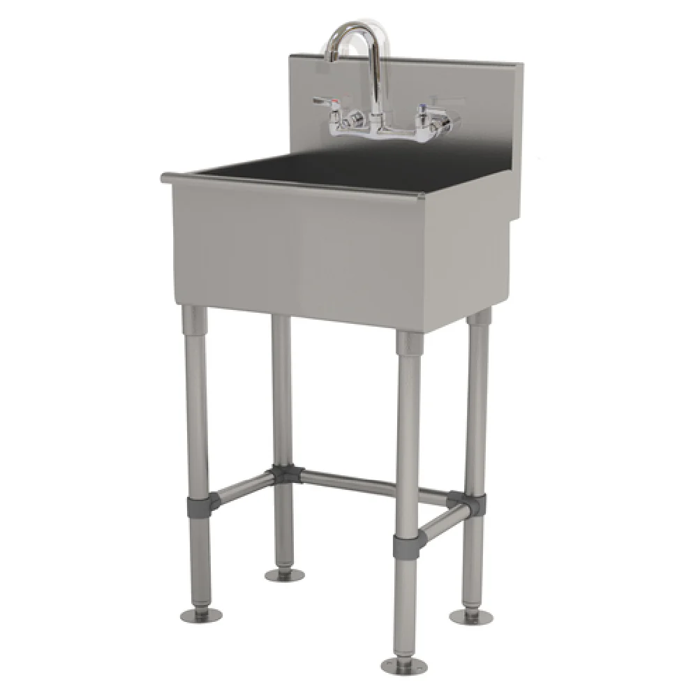 Advance Tabco WSS-14-21-FM-F 18 Inch Service Sink with Splash Mount Faucet Provision