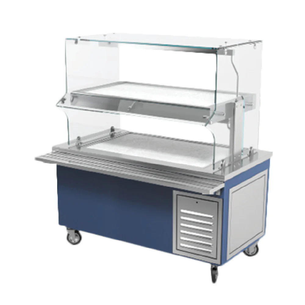 Low Temp Industries SPC-FT-54-74 74 Inch Frost Top Serving Counter Stainless Steel with Removable Grate Low Temp Industries SPC-FT-54-74 74 Inch Frost Top Serving Counter Stainless Steel with Removable Grate
