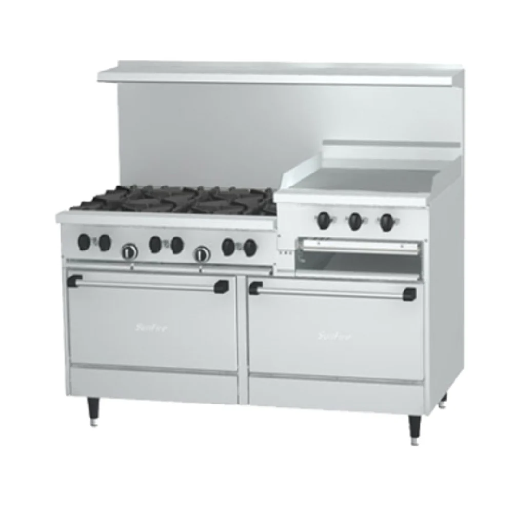 Garland X60-6R24RS_LP 60 Inch Gas Restaurant Range with 6 Burners 256500 BTU Garland X60-6R24RS_LP 60 Inch Gas Restaurant Range with 6 Burners 256500 BTU