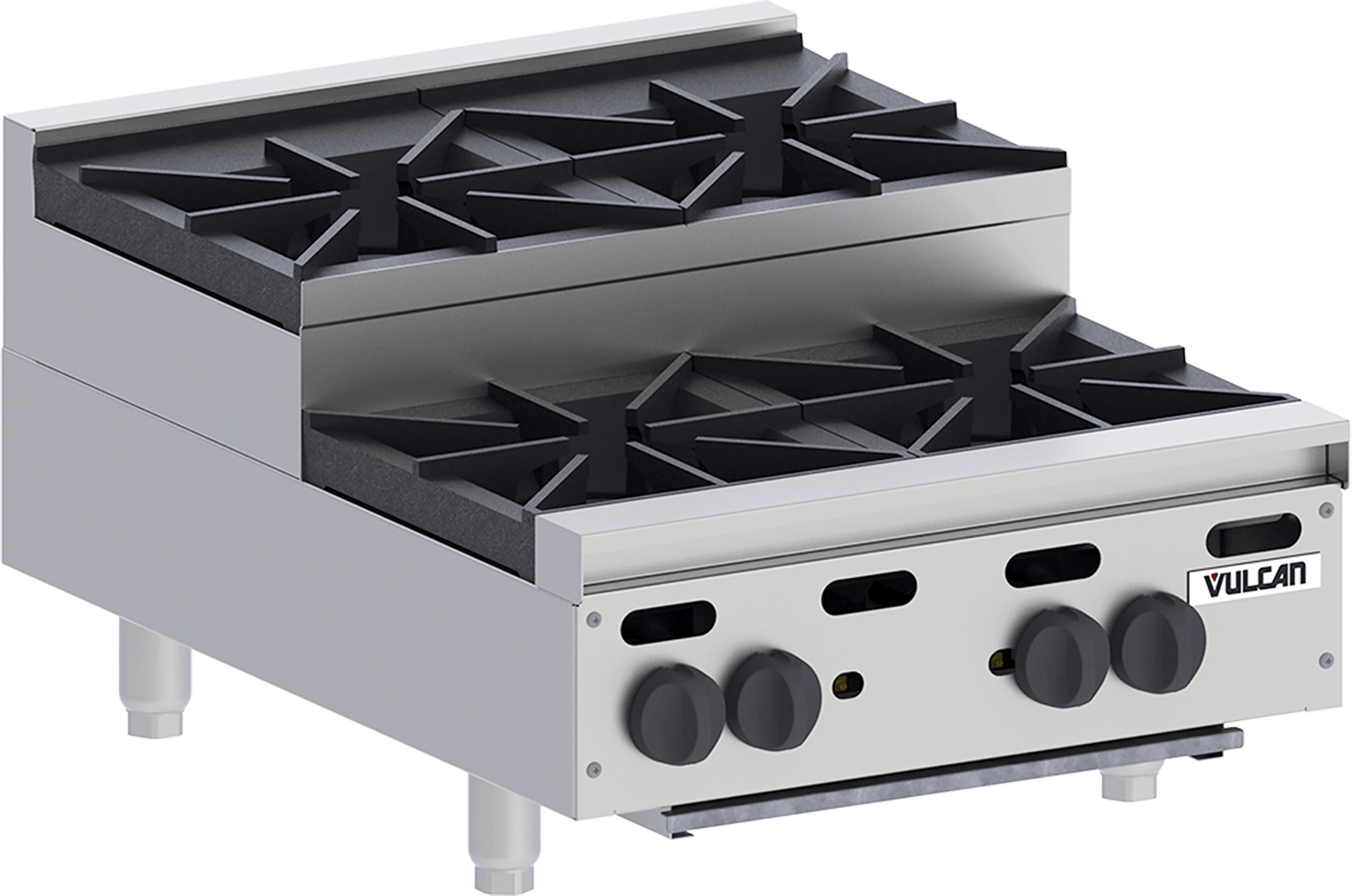 Vulcan VHP424U_NAT 24 Inch Gas Hotplate with 4 Burners 120000 BTU Vulcan VHP424U_NAT 24 Inch Gas Hotplate with 4 Burners 120000 BTU