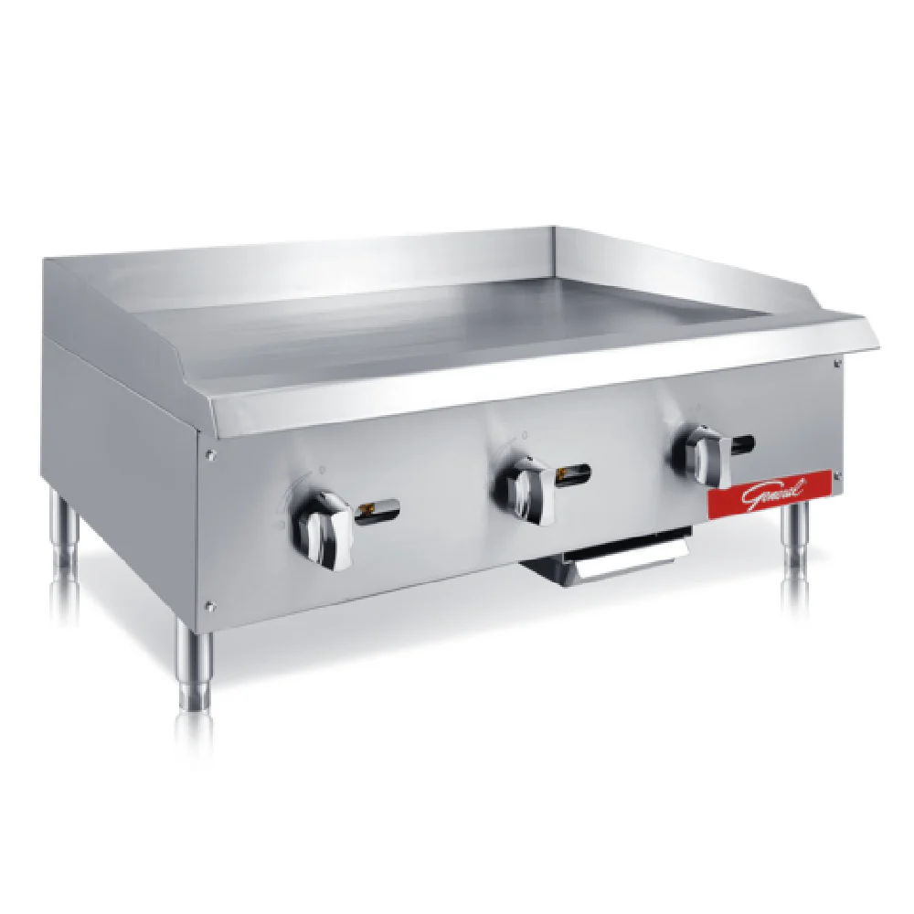General GCMG-36NG 36 Inch Heavy Duty Griddle Gas with Grease Trough 90,000 BTU