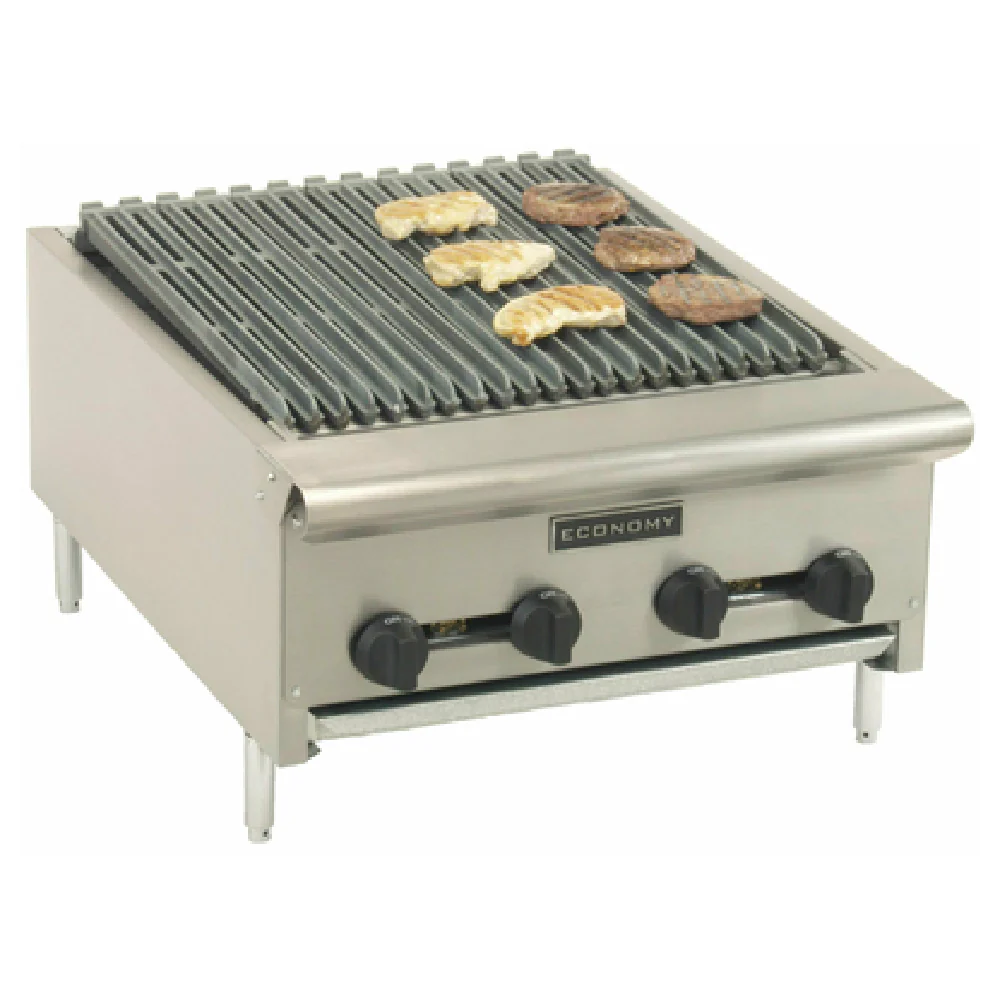 Comstock-Castle ERB18 18 Inch Countertop Gas Char-Broiler with Manual Controls 36000 BTU