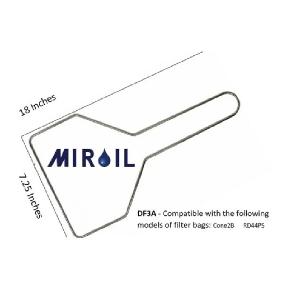 MirOil USA DF3A-02644 Filter Bag Holder/Frame Nickel Plated Steel Filter Bags Snap Onto Frame MirOil USA DF3A-02644 Filter Bag Holder/Frame Nickel Plated Steel Filter Bags Snap Onto Frame