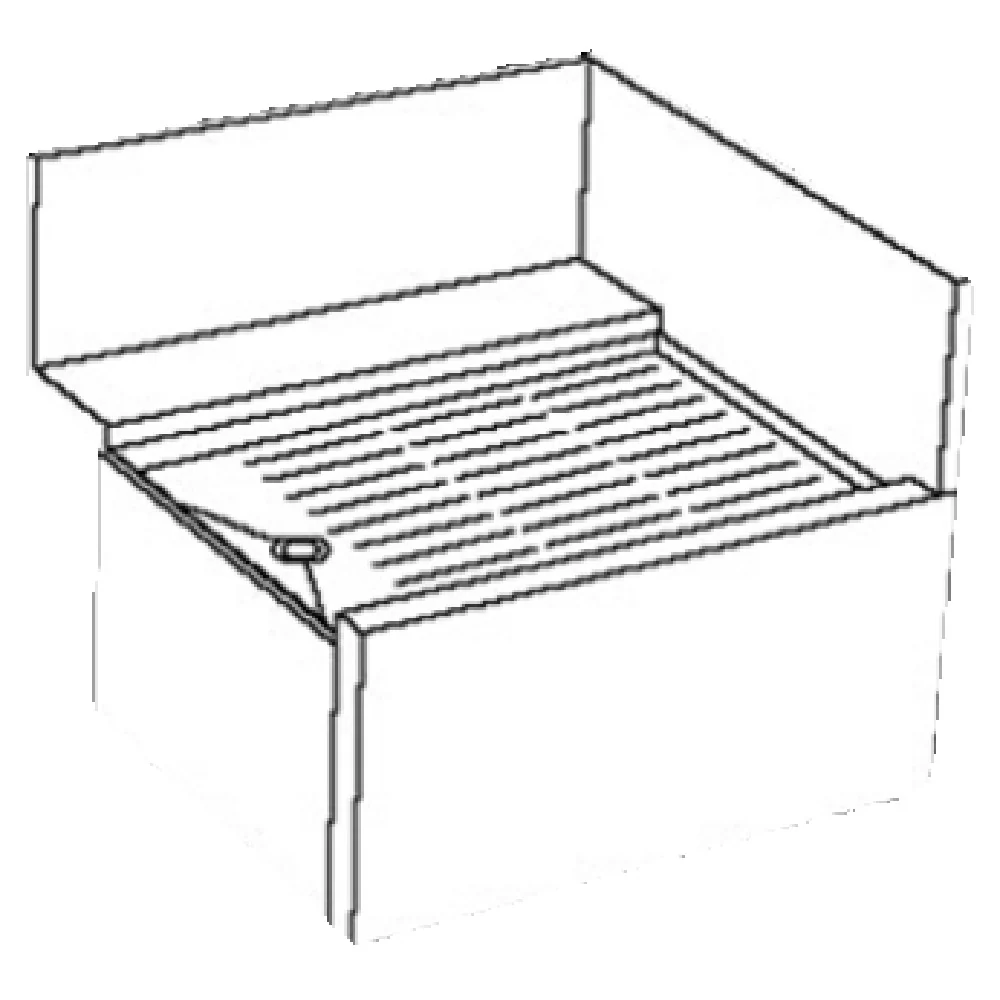 Perlick TSD24RIC 24 Inch Underbar Drain Workboard Unit Corner Drainboard with Backsplash Stainless Steel