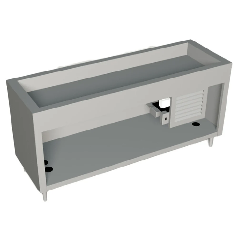 Duke 327-25PG_217154 74 Inch AeroServ Cold Pan Unit 20 Gauge Stainless Steel Top