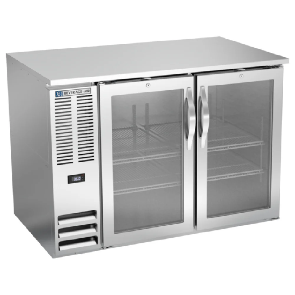 Beverage Air BB48HC-FG-S Refrigerated Food Rated Back Bar Storage Cabinet Two-section Beverage Air BB48HC-FG-S Refrigerated Food Rated Back Bar Storage Cabinet Two-section