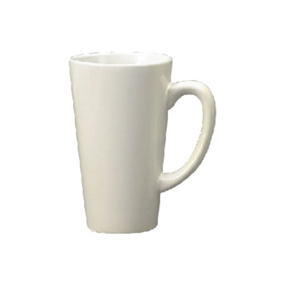 International Tableware 867-02 16 Oz Funnel Cup Ceramic with Handle European White