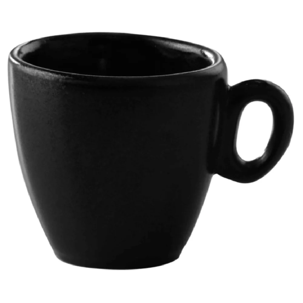 GET Enterprises PP1941814124 1-7/8 Oz Espresso Cup Porcelain Black Reactive Glaze