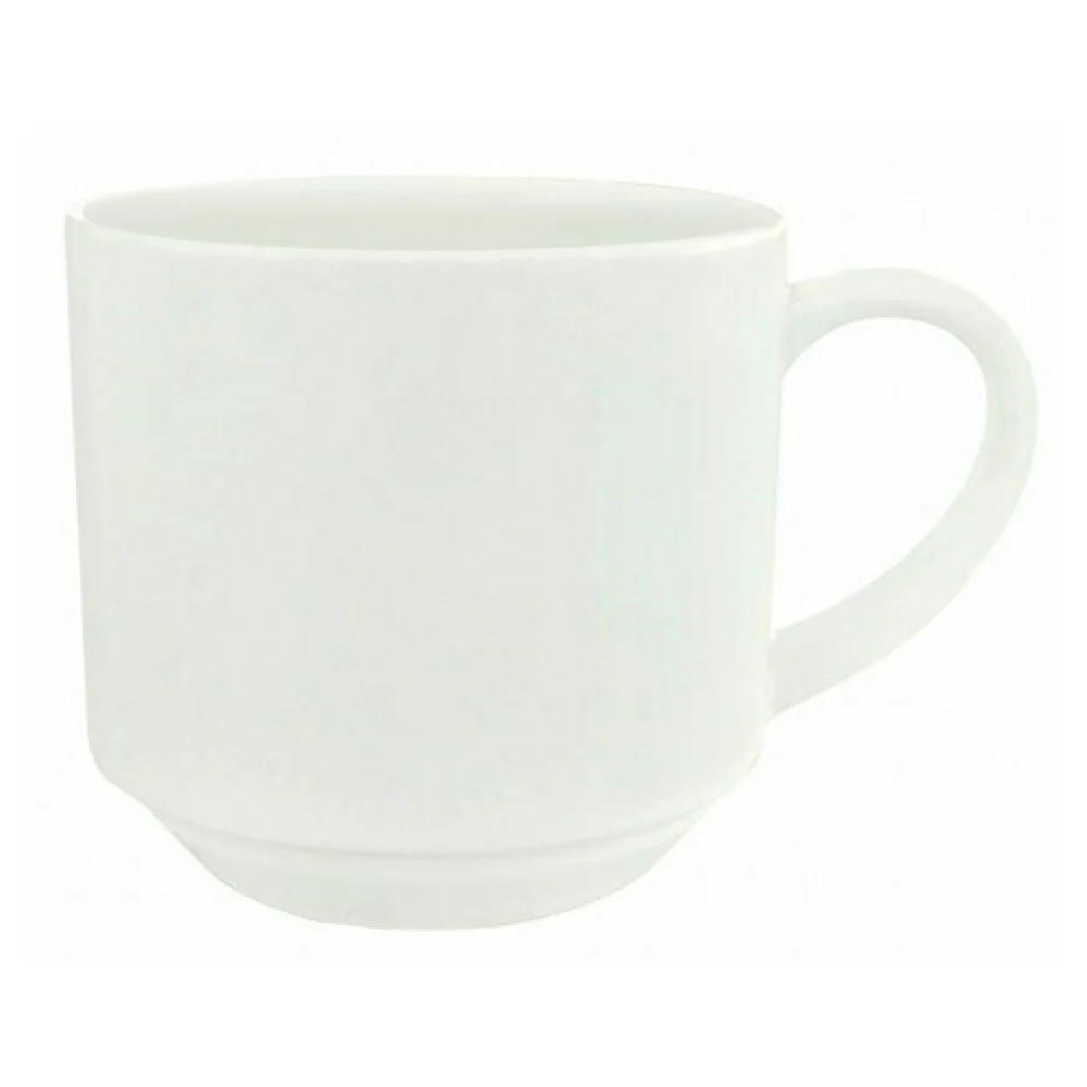 1880 Hospitality L5800000521 7 Oz Cup Stacking Handled Porcelain White Glazed