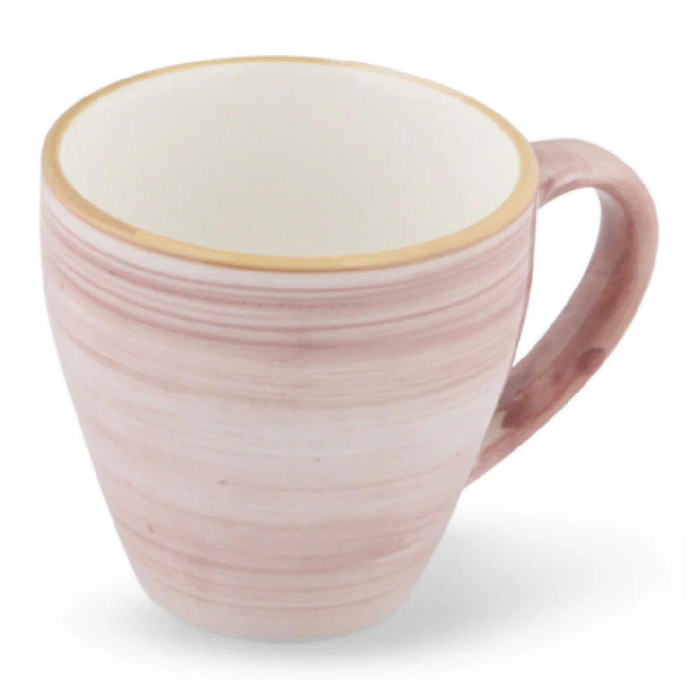 Bon Chef 2060051P-R 3.5oz Alumina Vitrified Espresso Cup Hand-Painted Rose