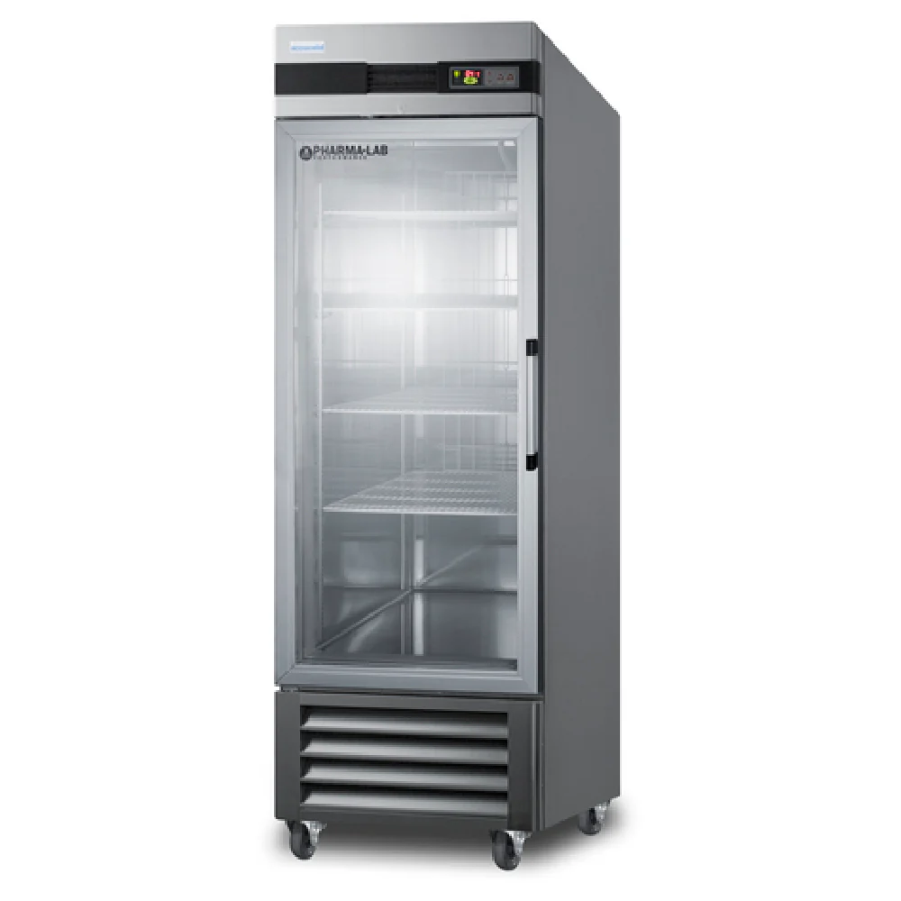 Summit ARG23MLLH 28 Inch Medical Refrigerator 23 cu ft Reach-in with Glass Door