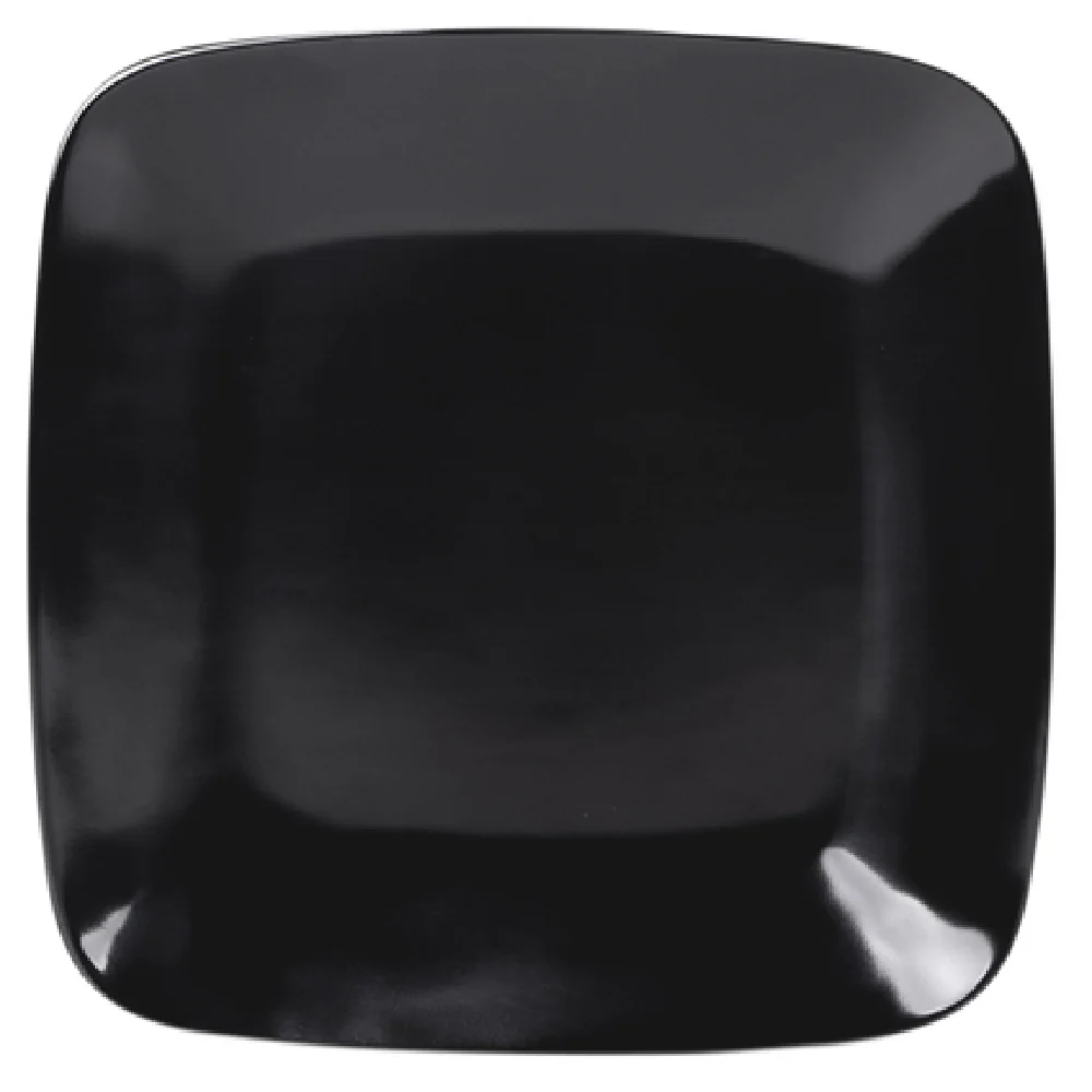 GET Enterprises D9SQR-B 8-1/4 Inch Square Coupe Plate BPA Free Melamine Black
