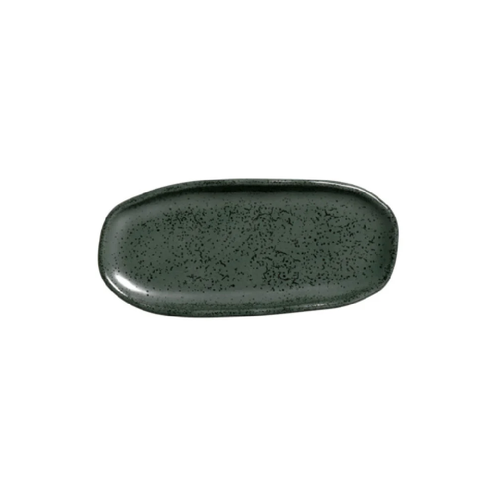 Porto Brasil 15214106501 3.15 Inch Wide Organic Platter Stoneware Mini Oval