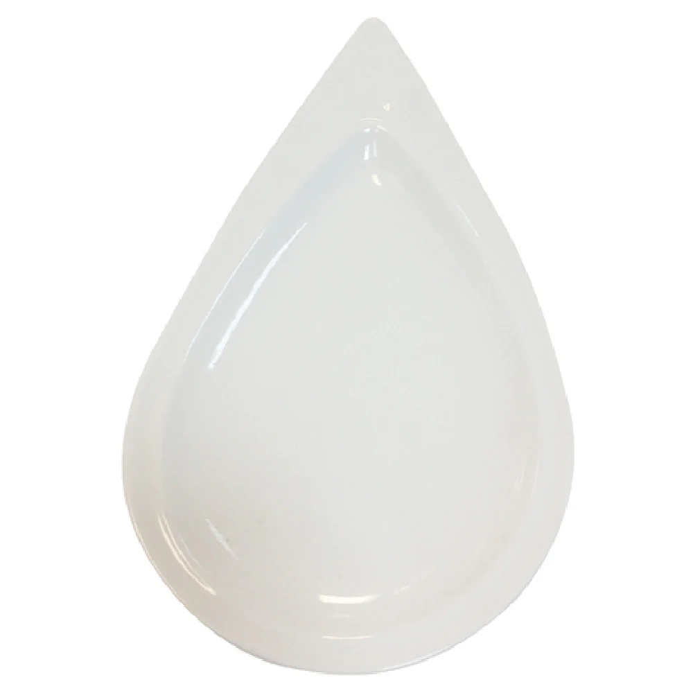 GET Enterprises PA1101610524 7-1/2 Inch Teardrop Plate China Porcelain Rolled Edge