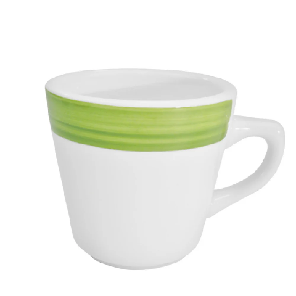 CAC China R-1-G 7-1/2 Oz Rainbow Coffee Cup Ceramic Dishwasher Safe
