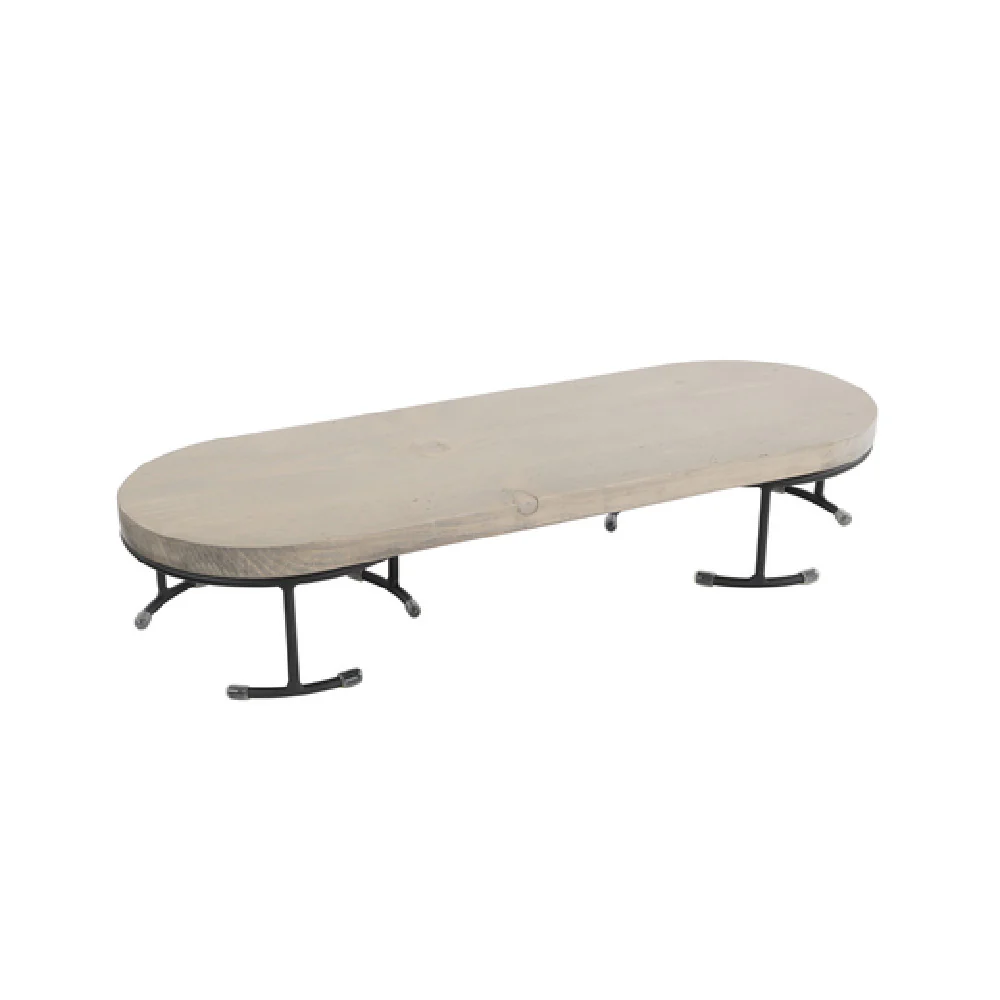 Cal Mil 22433-4-110 20 Inch Oval Riser Wire Frame Gray Metal Display
