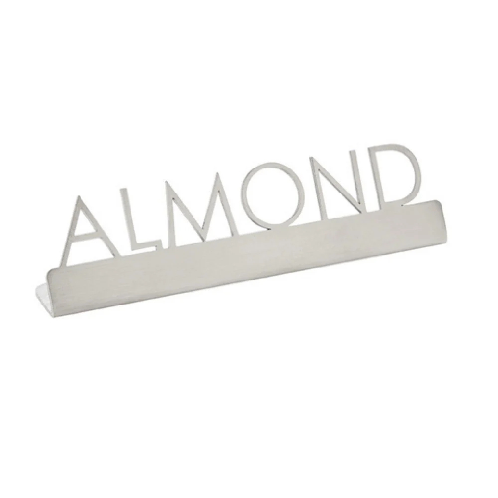 American Metalcraft SSA5 0.75 Inch Sign Almond Stainless Steel Tabletop Sign