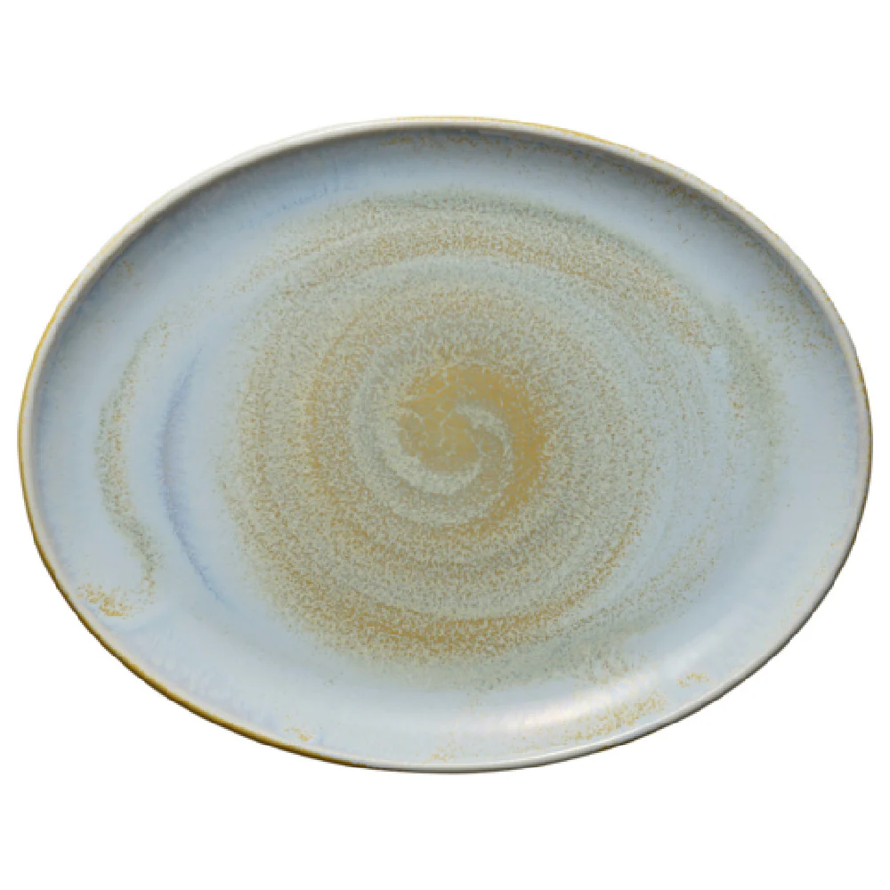 Libbey 801223641000100 14.25 Inch Porcelain Platter Oval Breeze Heart and Soul