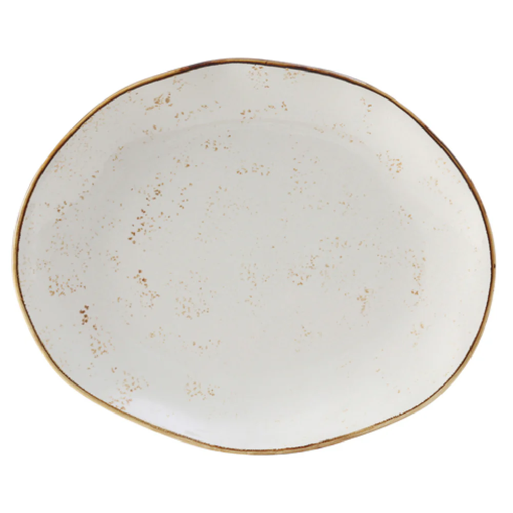 Tuxton GGA-023 13 Inch by 11 Inch Platter Free Form Porcelain with Durability Tuxton GGA-023 13 Inch by 11 Inch Platter Free Form Porcelain with Durability