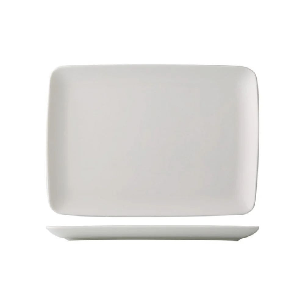 CAC China ARA-RT12 12 Inch Rectangular Coupe Glazed Aurora Platter Porcelain