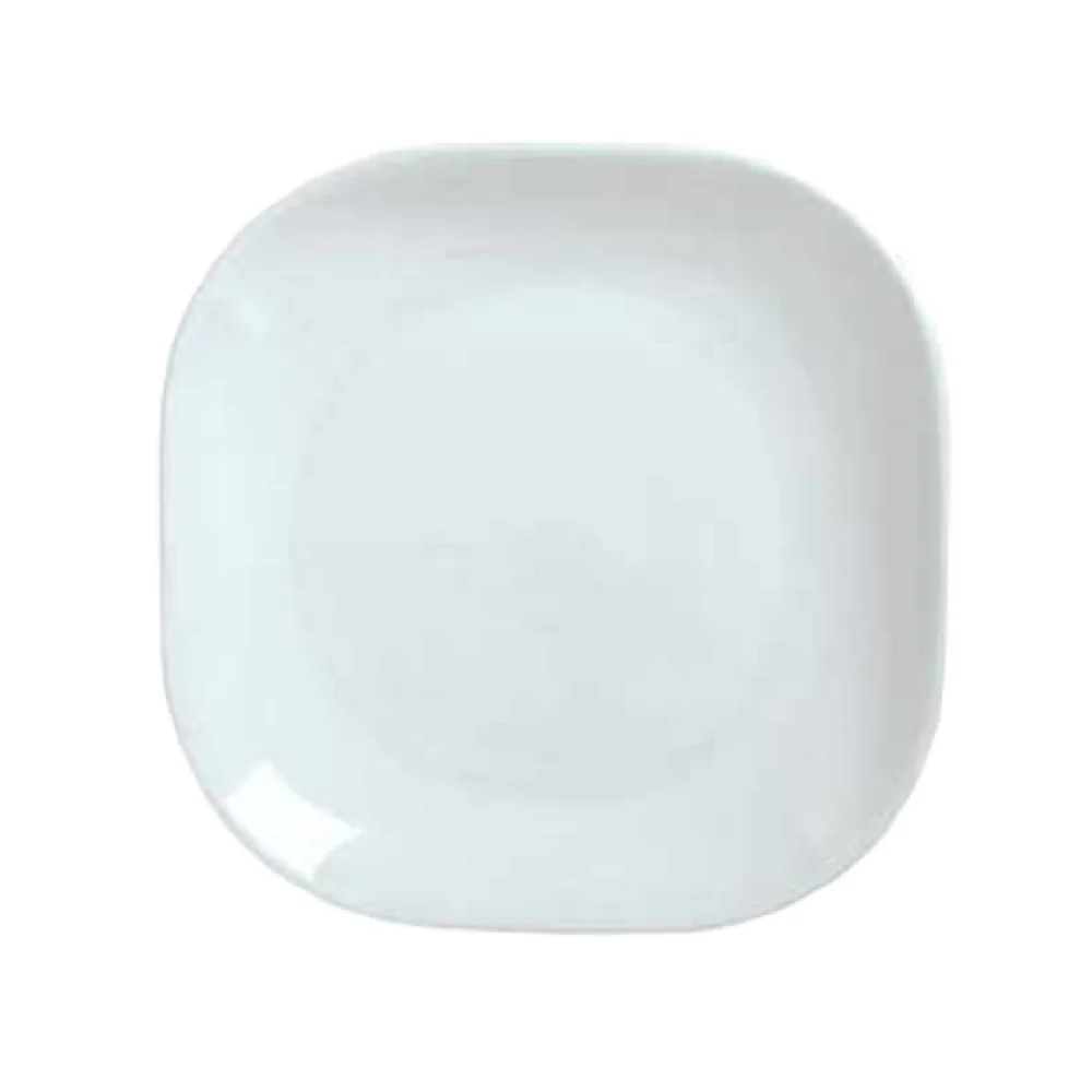 Libbey 911194422 10 Inch Square Plate Coupe Polished Foot Porcelain Aluma White Libbey 911194422 10 Inch Square Plate Coupe Polished Foot Porcelain Aluma White