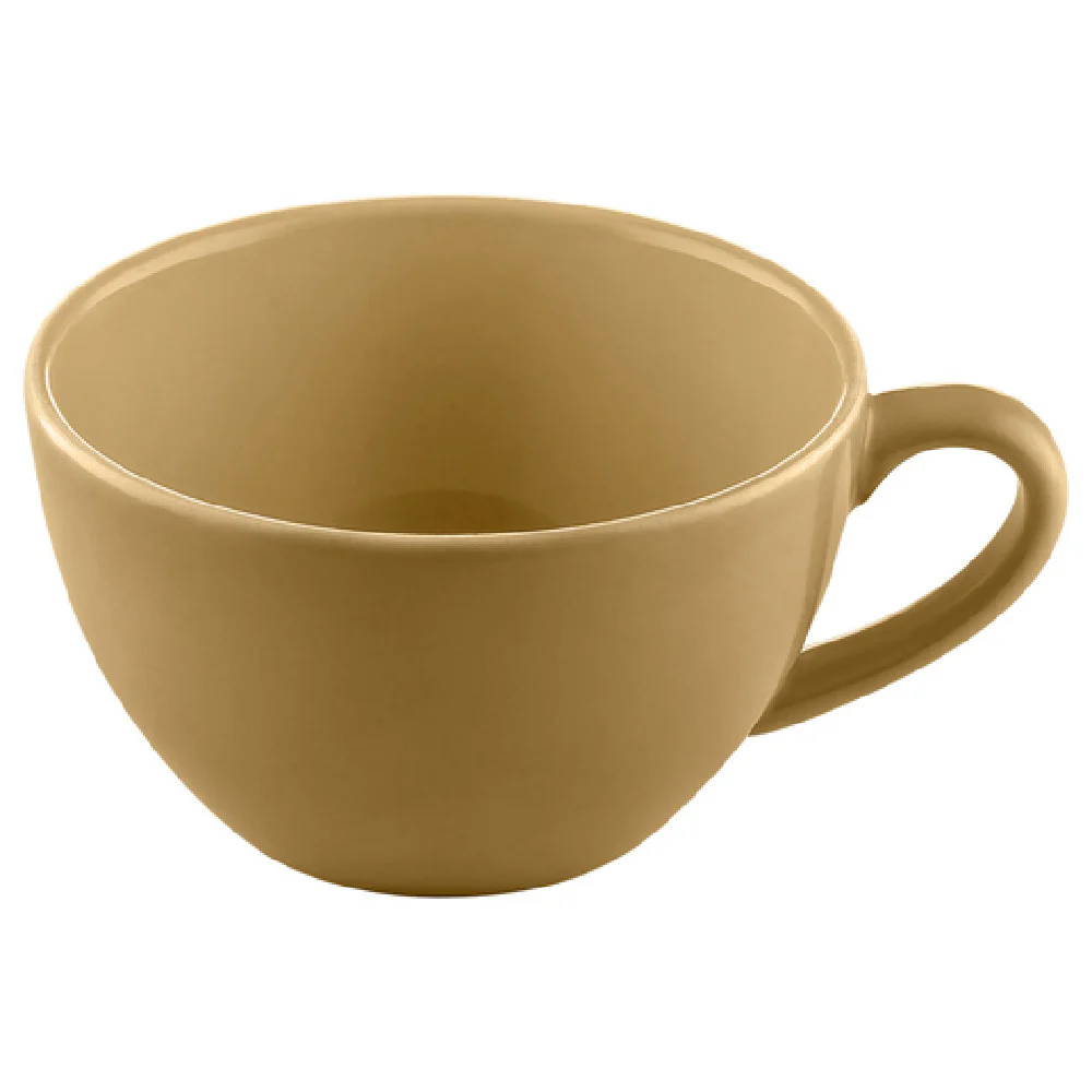 BauscherHepp 275195-700667 15.2 Oz Cup Porcelain Sandstone Yellow with Dishwasher Safe