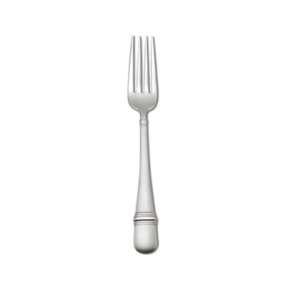 1880 Hospitality T045FDNF 7-1/2 Inch Dinner Fork Banded Teardrop Handle 18/10 Stainless Steel Satin Astragal Finish