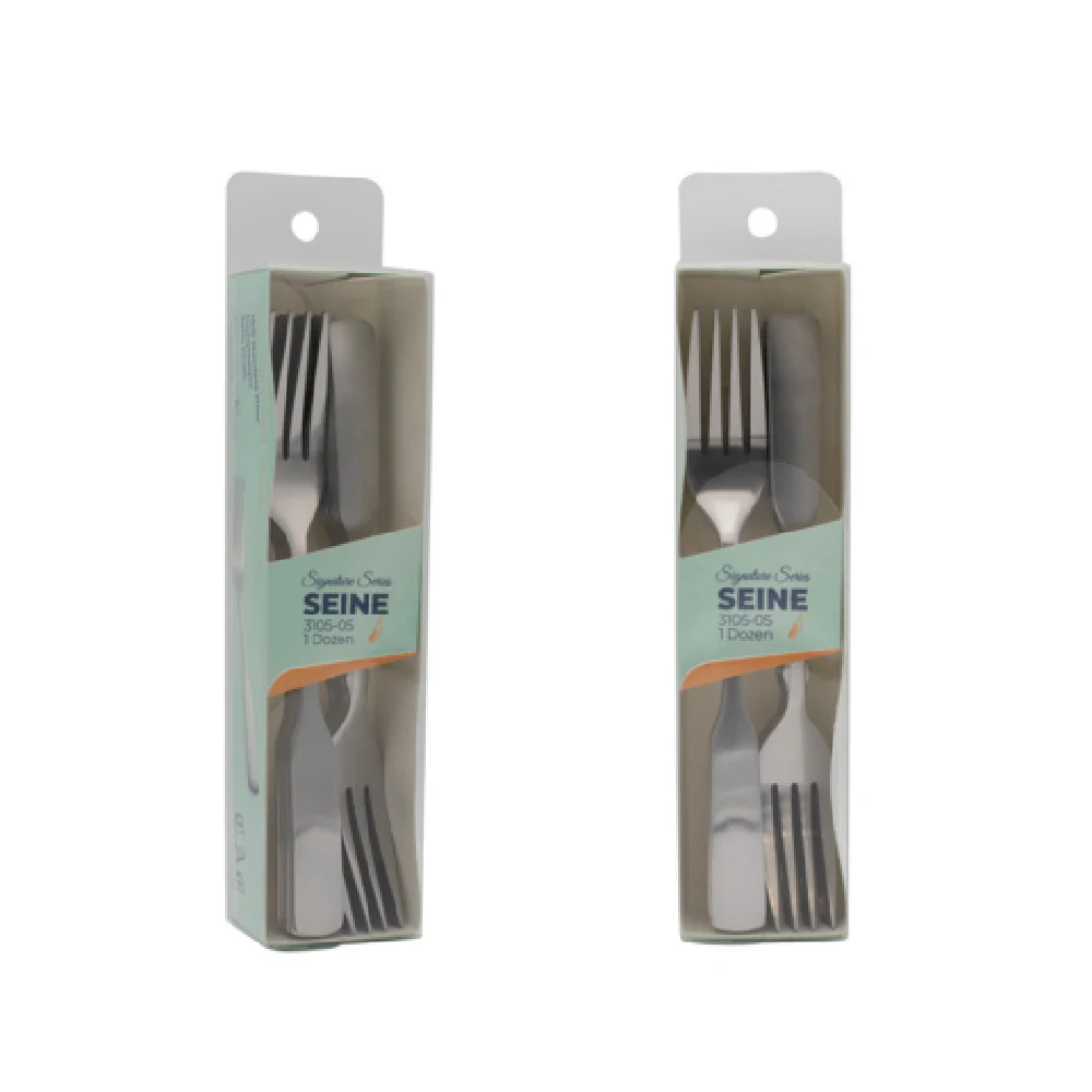 CAC China 3105-05 7 3/4 Inch Seine Dinner Fork 18/0 Stainless Steel High Weight CAC China 3105-05 7 3/4 Inch Seine Dinner Fork 18/0 Stainless Steel High Weight