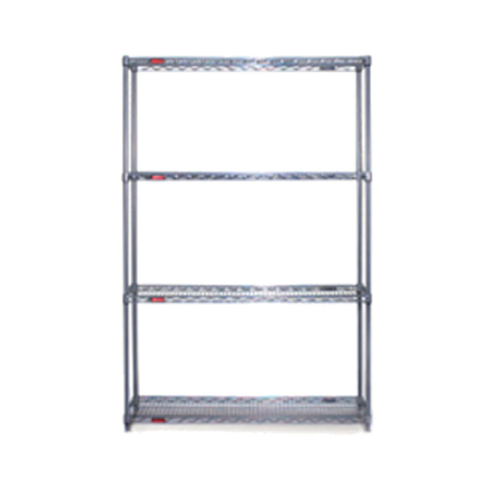 Eagle S4-74-2172V 72 Inch Wire Shelving Unit 4 Tier Epoxy Coated Gray Eagle S4-74-2172V 72 Inch Wire Shelving Unit 4 Tier Epoxy Coated Gray
