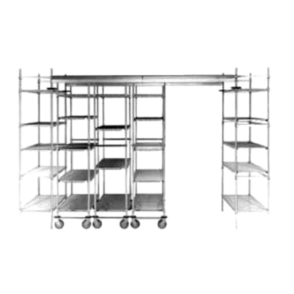 Metro MQTTM21C 21 Inch Track Shelving Kit Mobile Unit with Epoxy Coated Steel Posts