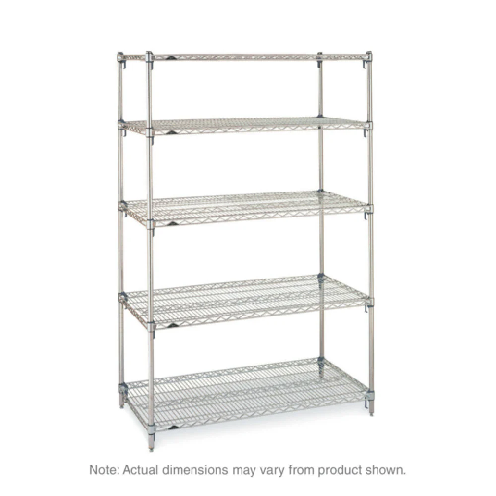 Metro 5A357C 48 Inch Chrome Plated Wire Starter Shelving Unit with 5 Shelves Metro 5A357C 48 Inch Chrome Plated Wire Starter Shelving Unit with 5 Shelves