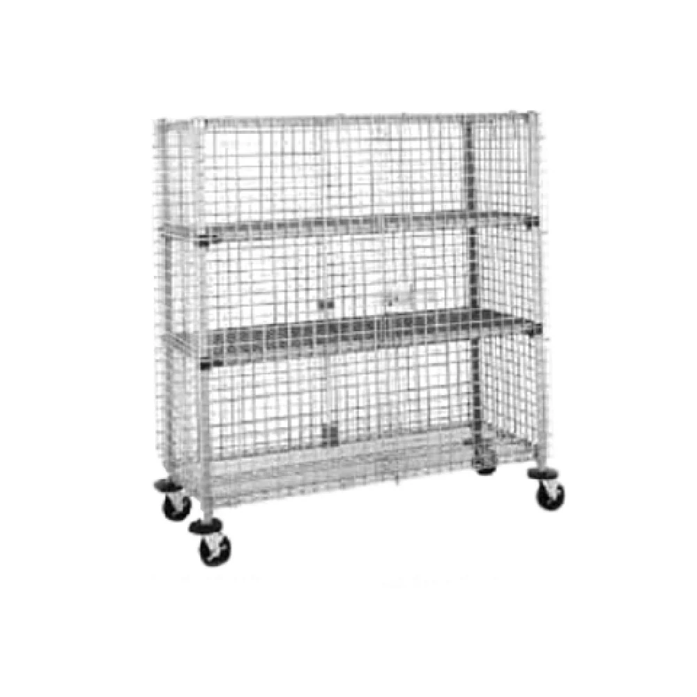 Metro SEC63EC 40-3/4 Inch Mobile Chrome Plated Security Unit with Casters