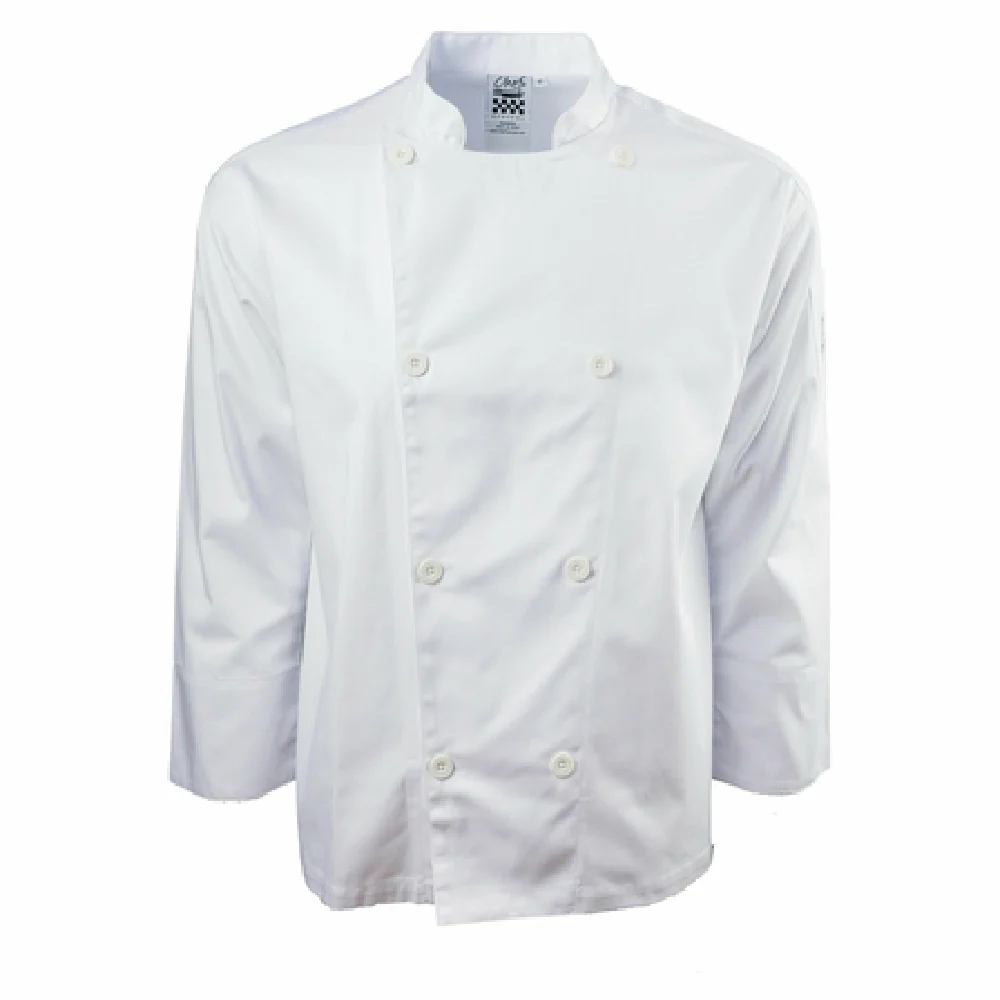 John Ritzenthaler Company J200-S Small Double Breasted Chef Coat White Poly Cotton