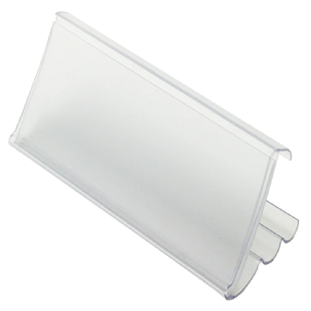 Quantum LHA24C 24 Inch Angled Label Holder Clear Impact-Resistant Plastic