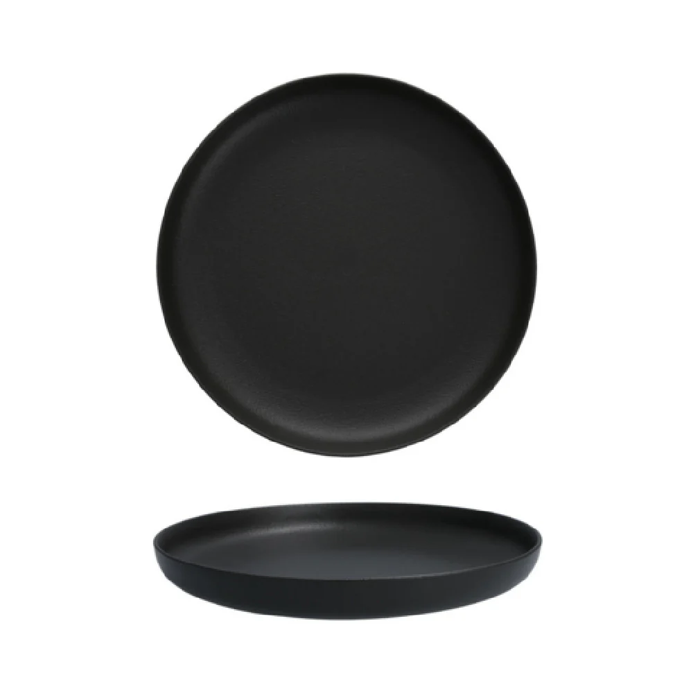 Fortessa 3300.70198.1BK 11 Inch Round Plate with Dishwasher and Microwave Safe Black China