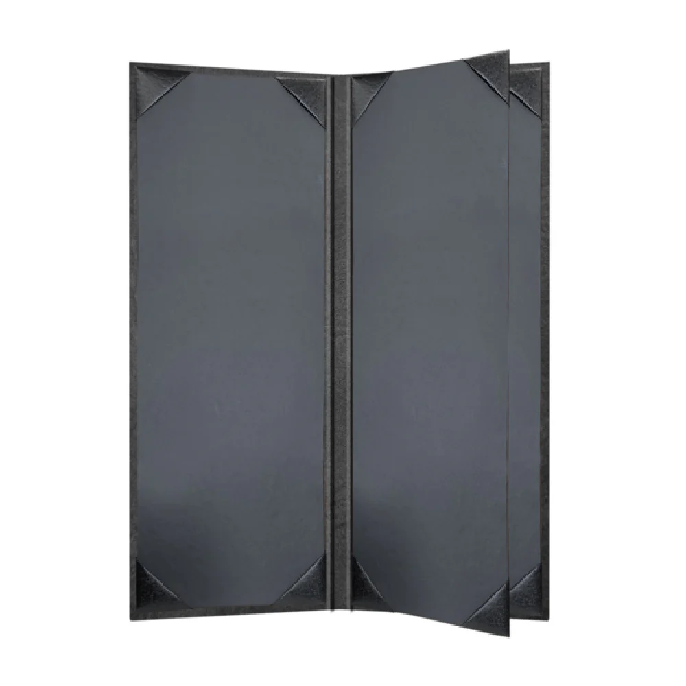 Risch HAR-6V 4.25X11 Menu Cover 4-1/4 Inch Black Faux-leather Antibacterial Antimicrobial Risch HAR-6V 4.25X11 Menu Cover 4-1/4 Inch Black Faux-leather Antibacterial Antimicrobial