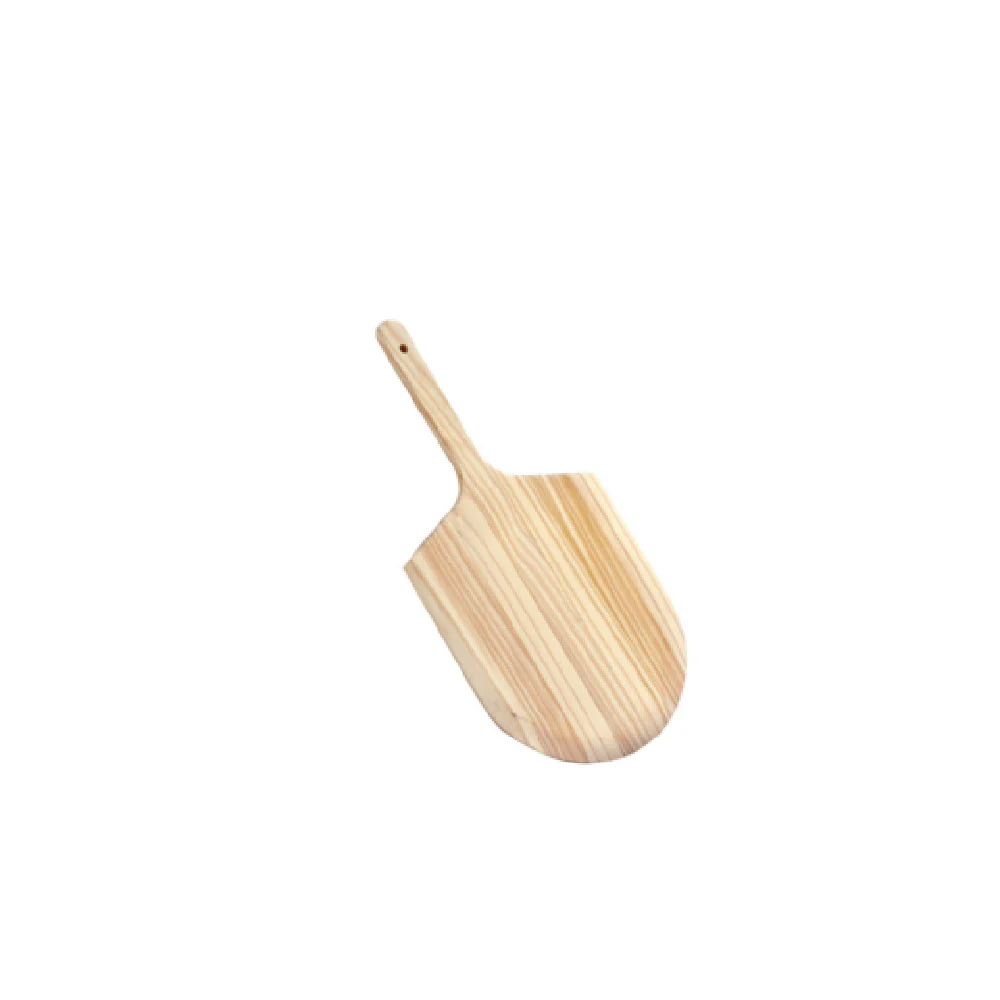 CAC China PPLW-1213A 12 Inch Wooden Pizza Peel with Stainless Steel Blade CAC China PPLW-1213A 12 Inch Wooden Pizza Peel with Stainless Steel Blade