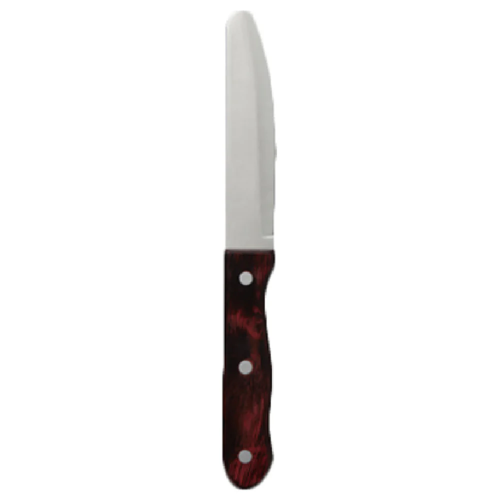 Steelite 5795WP059 5 Inch Blade and 9-7/8 Inch Handle Steak Knife with Pakka Wood Red Handle