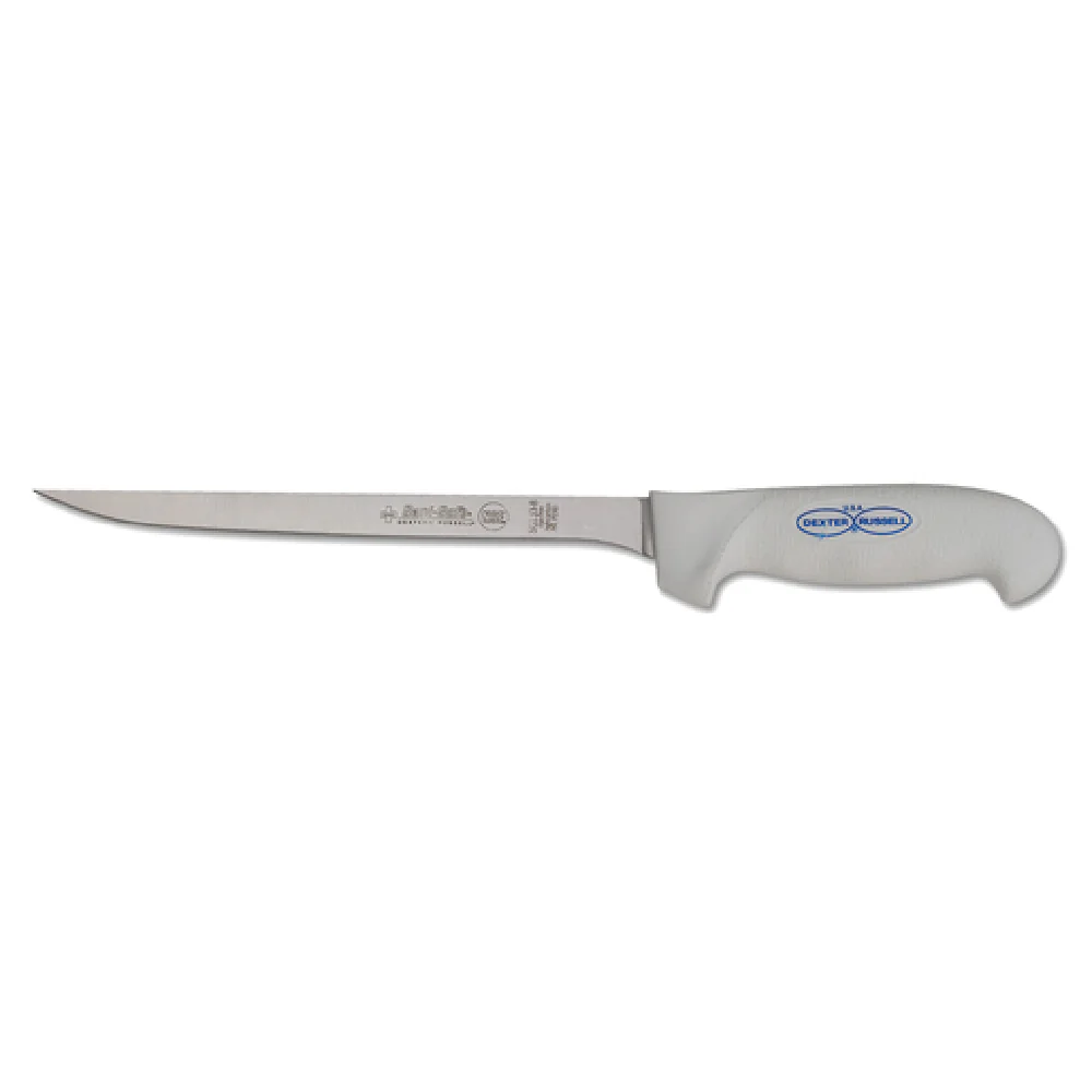 JB Prince M804 8 Inch Blade Length Rubber Handle White Fillet Knife High Carbon Stainless Steel