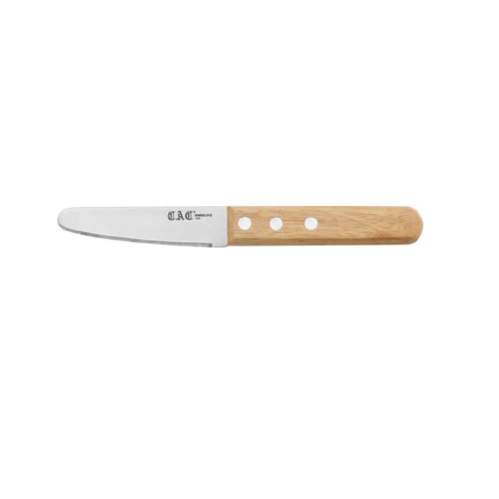 CAC China KWOC-312 3-1/2 Inch Round Tip Wooden Handle Oyster Clam Knife CAC China KWOC-312 3-1/2 Inch Round Tip Wooden Handle Oyster Clam Knife