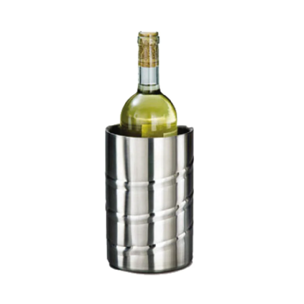 American Metalcraft SWSC 4-1/2 Inch Diameter Insulated Wine Chiller with Swirl Embossing