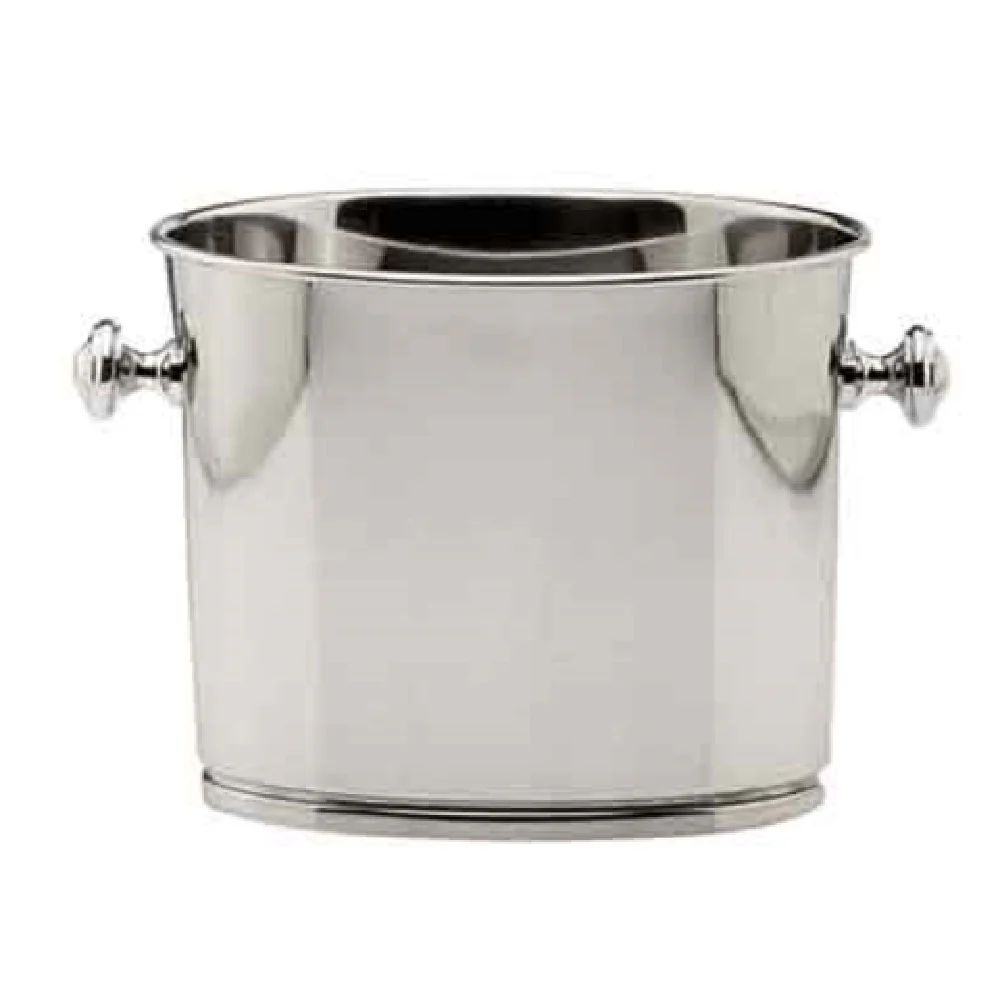 BauscherHepp 15.4518.1900 7-7/16 Inch Wine Cooler Silver Plated Stainless Steel with Knob Handles