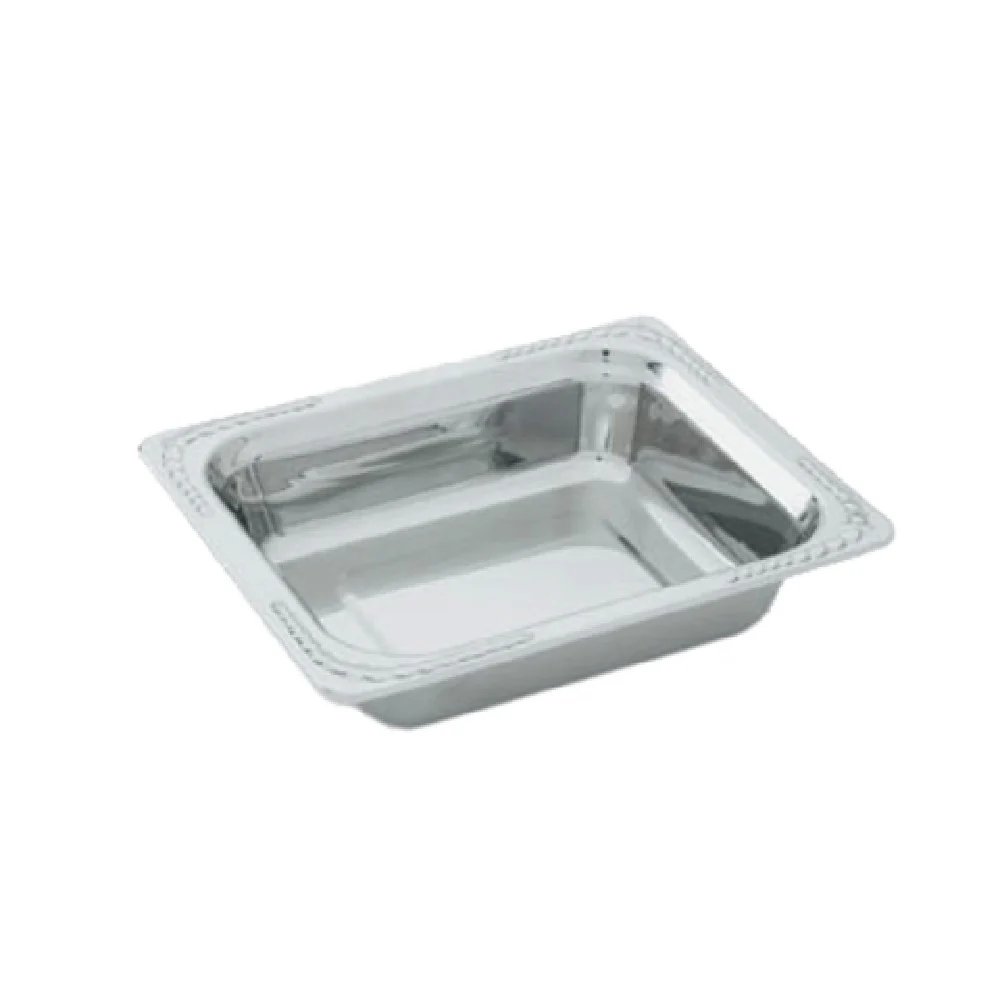 Vollrath 8230720 1/2 Size Miramar Decorative Food Pan 13-1/16 Inch 3.4 Quart Stainless Steel Vollrath 8230720 1/2 Size Miramar Decorative Food Pan 13-1/16 Inch 3.4 Quart Stainless Steel