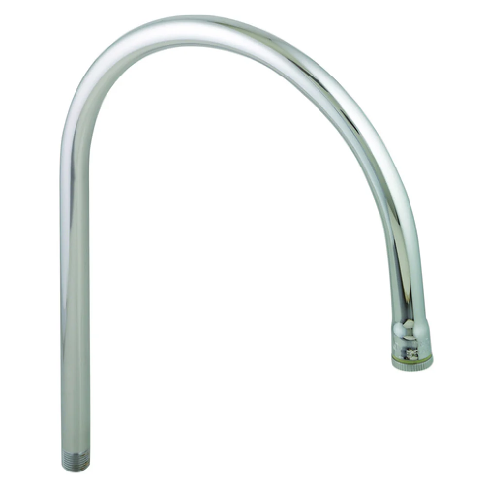 T&S Brass 129X Gooseneck Nozzle 11-3/4 Inch Rigid Chrome-Plated Brass