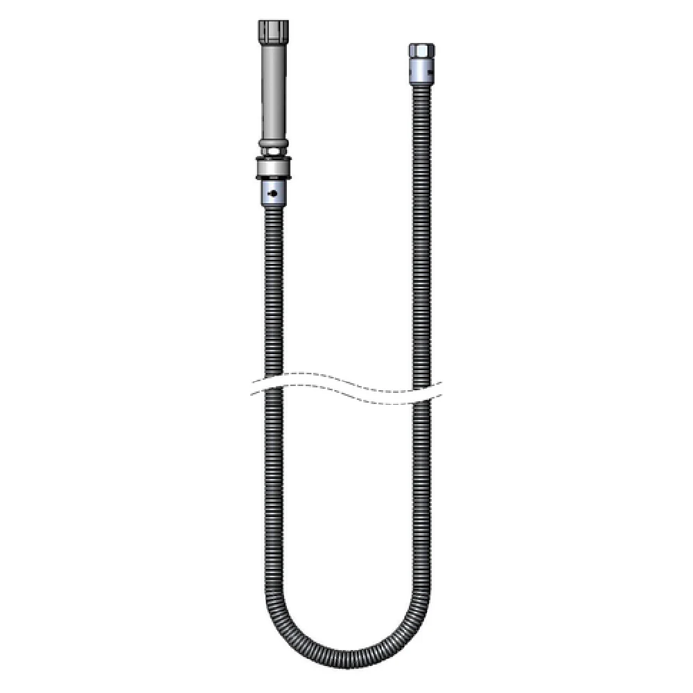 T&S Brass B-0068-H-SWV 68 Inch Hose Pre-Rinse Flex Hose with Gray Handle and Swivel T&S Brass B-0068-H-SWV 68 Inch Hose Pre-Rinse Flex Hose with Gray Handle and Swivel