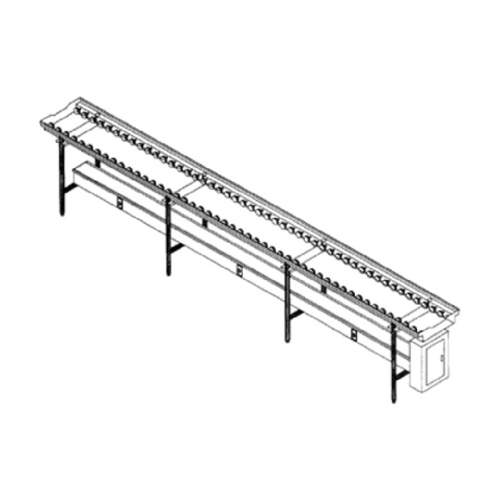 Dinex DXIESSW12 Tray Make-Up Conveyor 12 Foot with 2 Inch Nylon Wheels Stainless Steel
