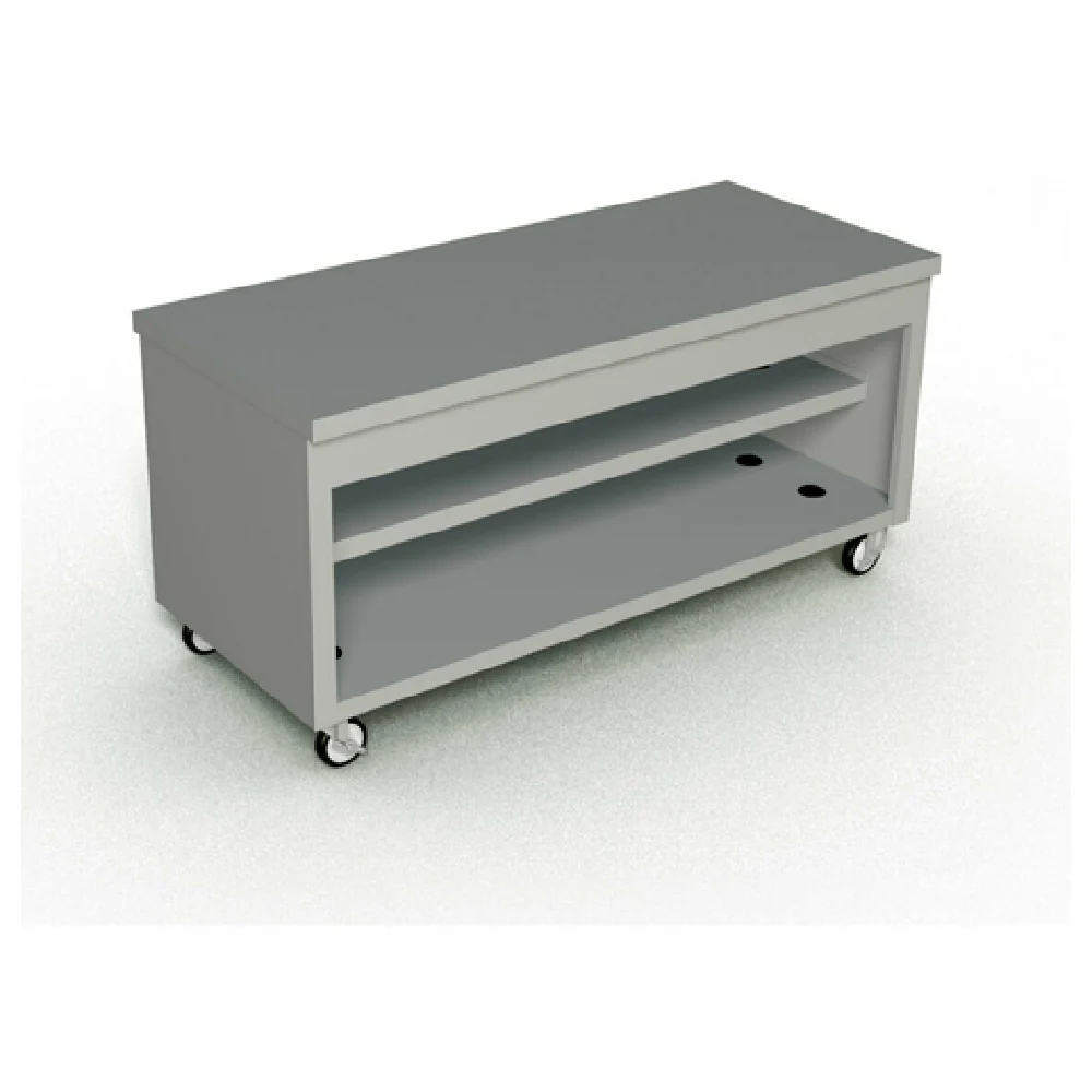 Duke TST-74PG_217127 74 Inch Mobile Utility Counter Stainless Steel Top with Undershelves