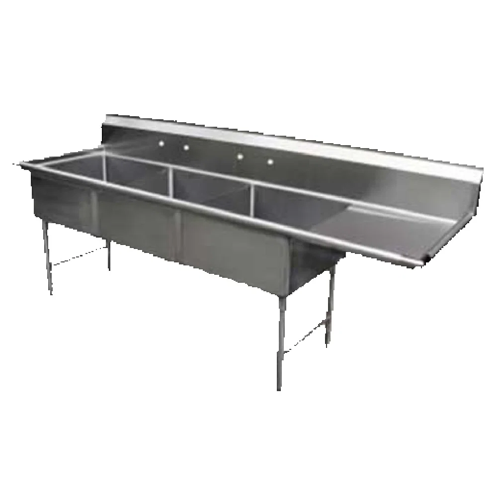 GSW USA SE18183R 75-3/8 Inch Sink 18 Gauge Stainless Steel with Right Drainboard