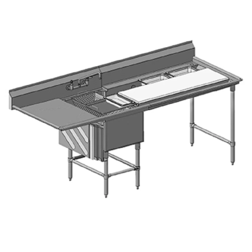 Eagle FNP2820-1-18L-48TR 28 Inch Prep Sink One Compartment 14 Gauge Stainless Steel with Coved Corners Eagle FNP2820-1-18L-48TR 28 Inch Prep Sink One Compartment 14 Gauge Stainless Steel with Coved Corners