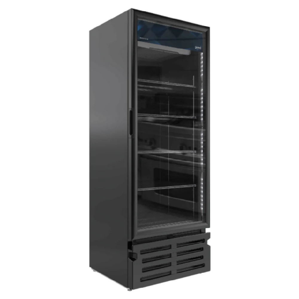 Omcan 45445 32 Inch 19.2 cu ft Glass Door Refrigerator Reach-in 1 Section